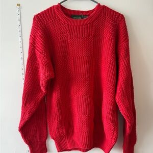 Classic Vibrant Red Crewneck Sweater